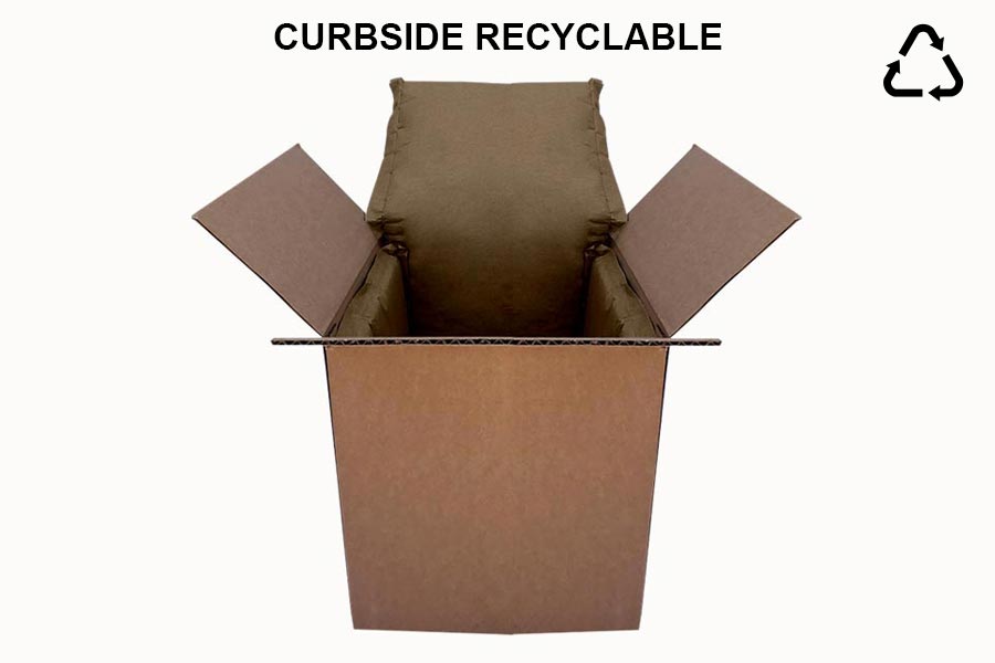 Curbside Recyclable Paper Insulated Box Liner 2 Piece