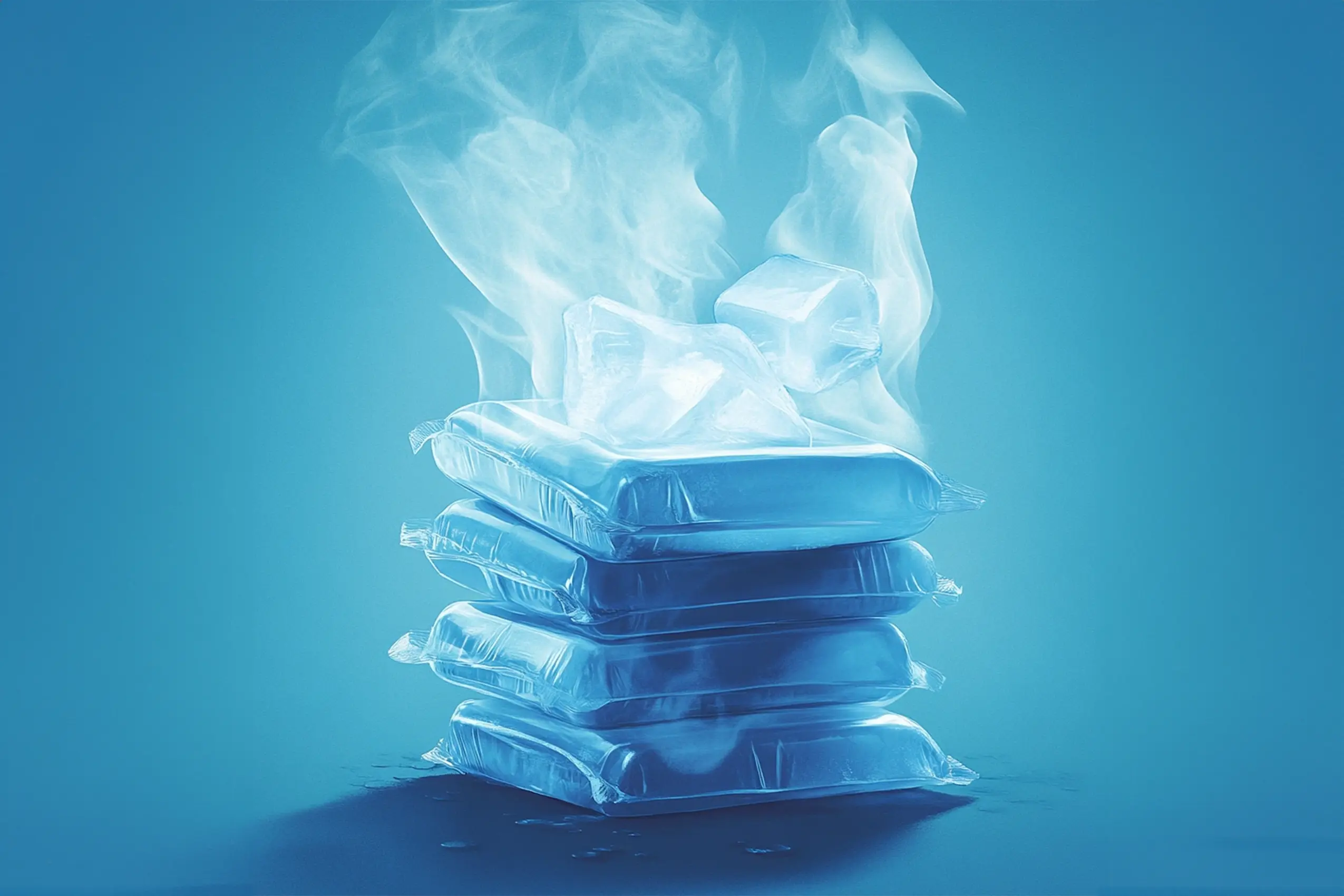gel packs, frozen for shipping