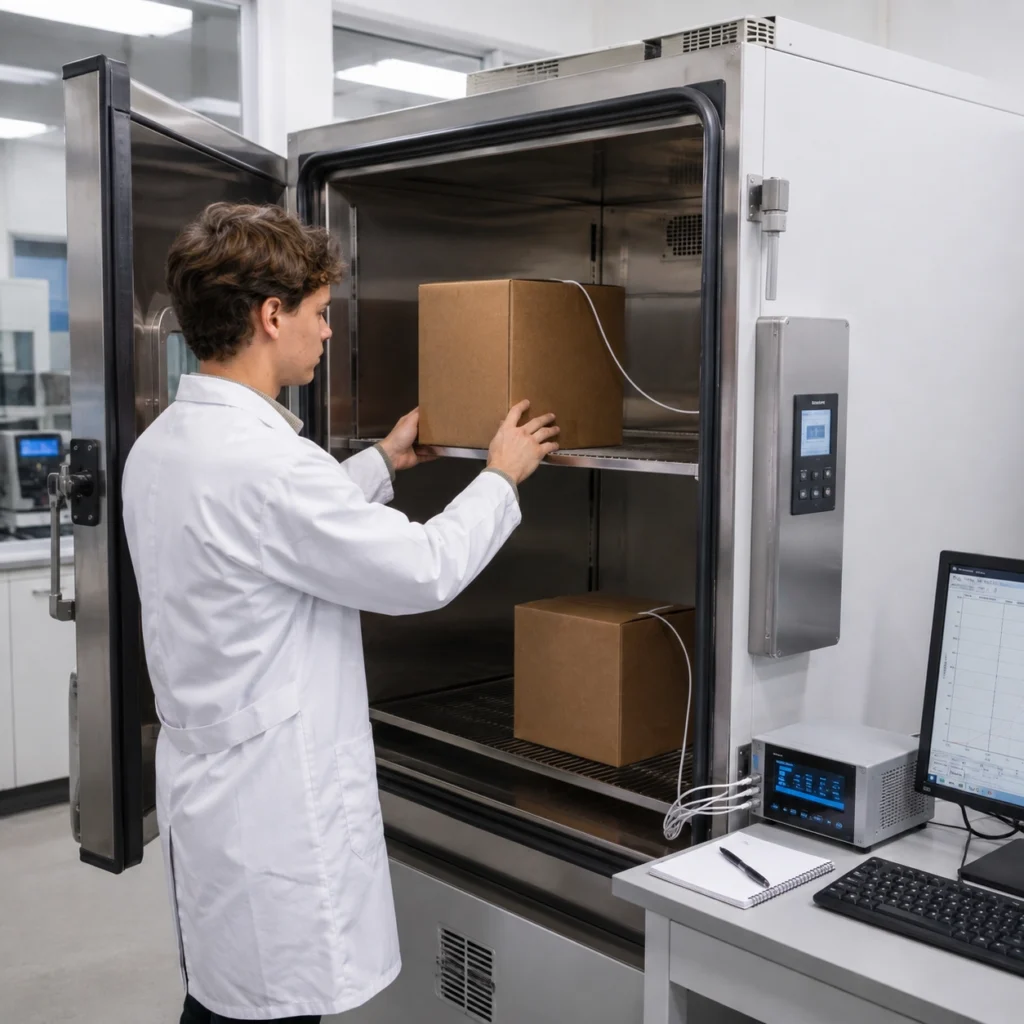 IPC insulated packaging undergoing thermal performance testing